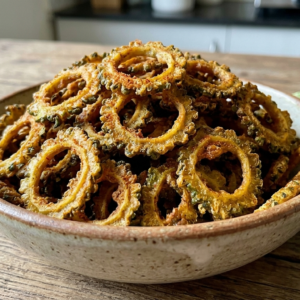Kalara chips (Crispy Bitter Gourd Chips)